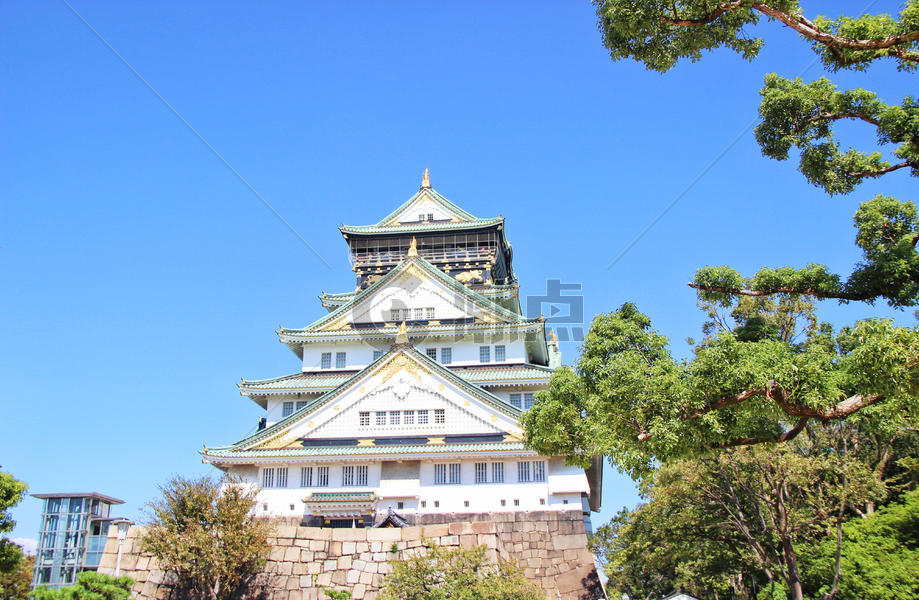 日本大阪城天守阁图片素材免费下载