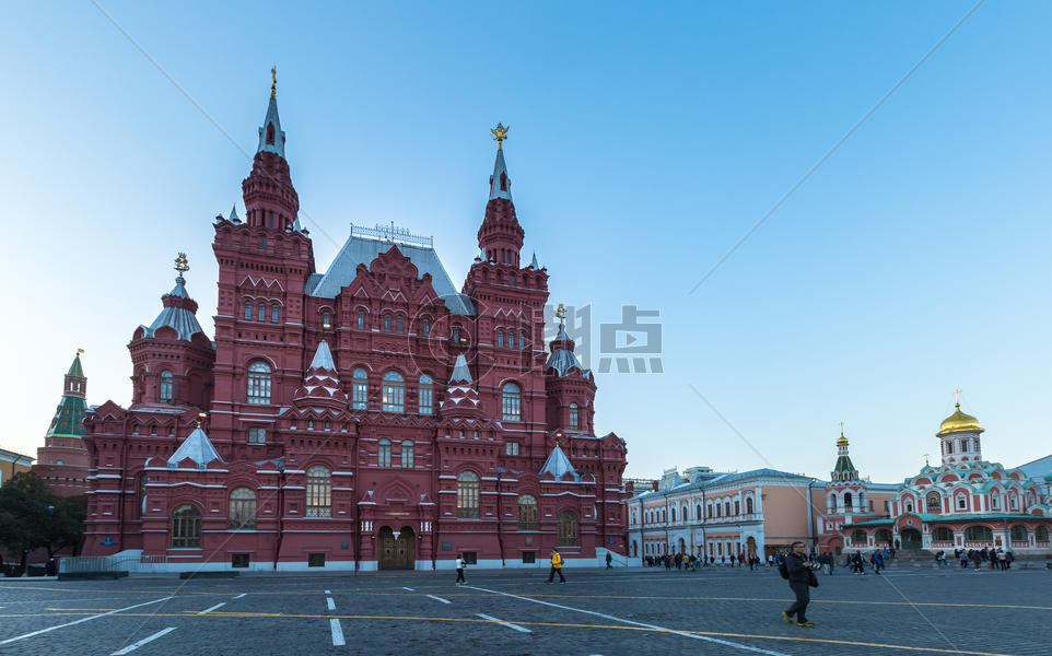 莫斯科红场上的国家历史博物馆图片素材免费下载