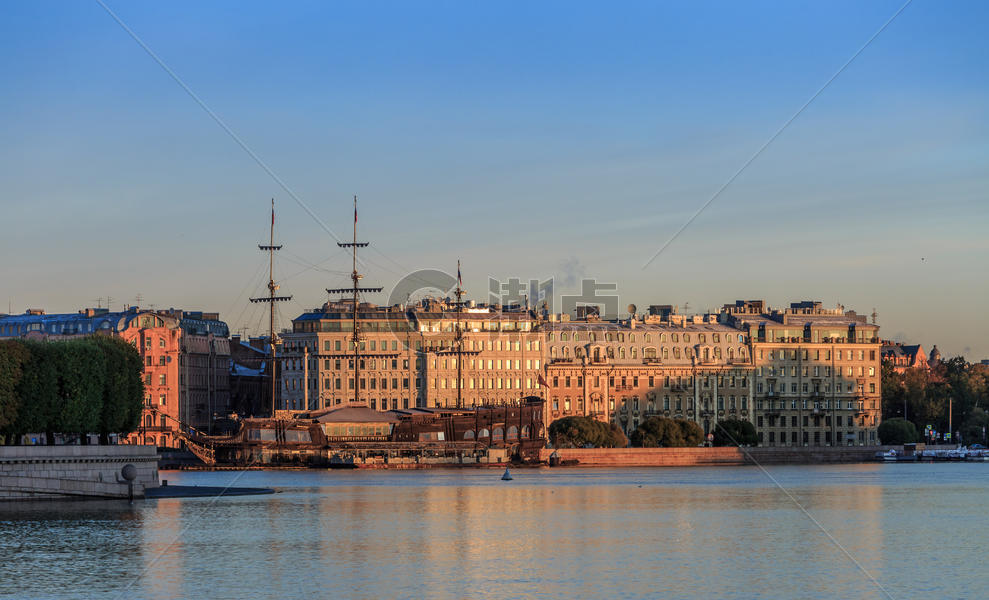 圣彼得堡涅瓦河城市旅游风光图片素材免费下载