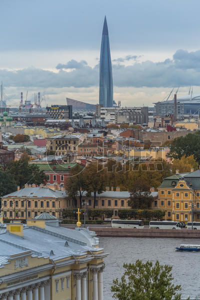 俯瞰旅游名城圣彼得堡城市图片素材免费下载