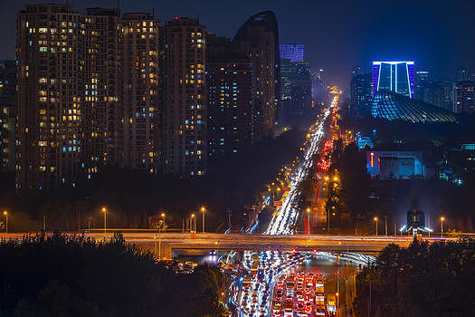 北京下班堵车图片素材免费下载