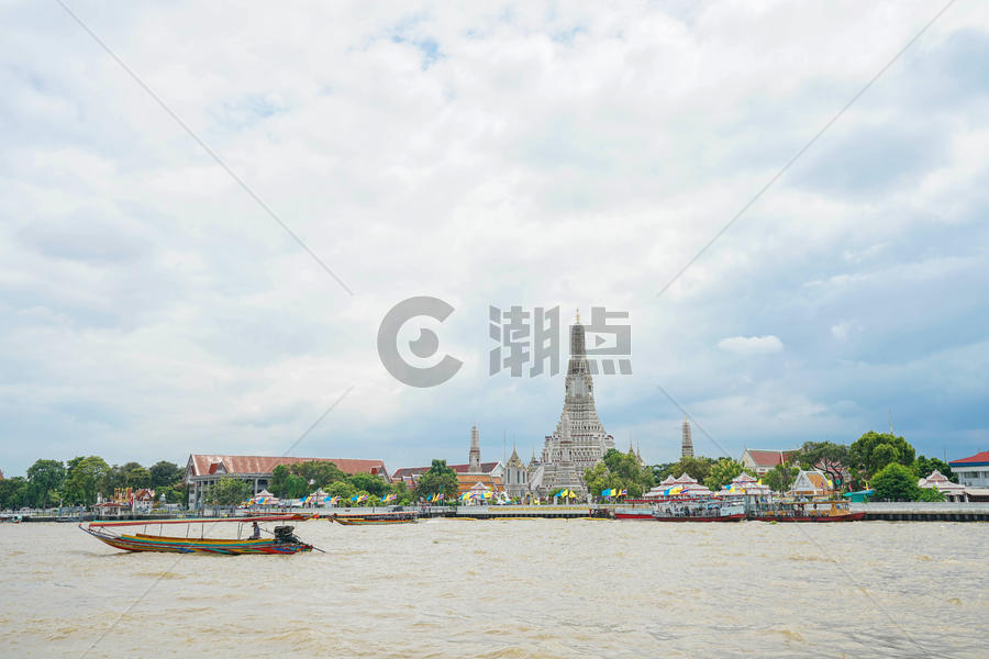 泰国曼谷城市河流码头图片素材免费下载