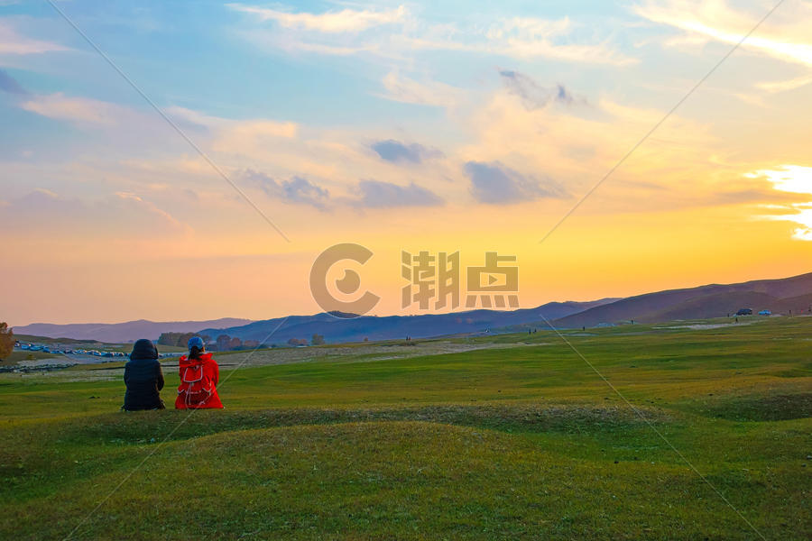 内蒙古自治区乌兰布统杨树背景点图片素材免费下载