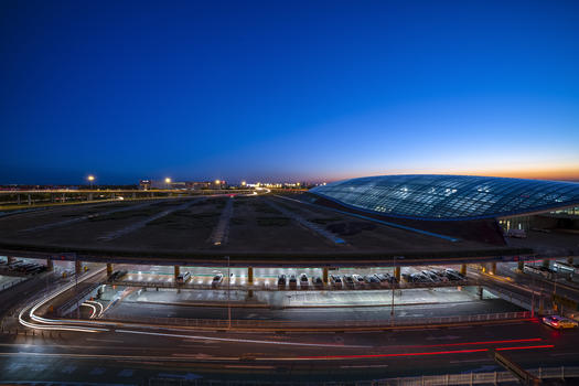 夜景首都机场T3图片素材免费下载