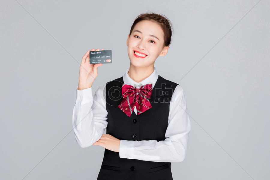 拿信用卡的客服职员图片素材免费下载