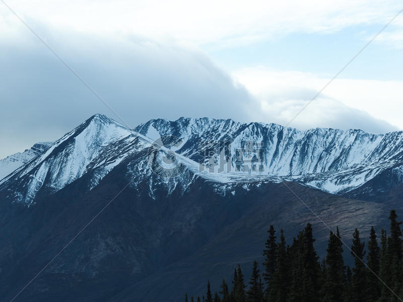 美国阿拉斯加雪山山脉图片素材免费下载