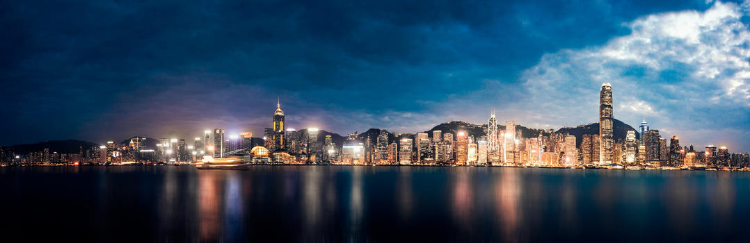 香港维多利亚港全景图片素材免费下载