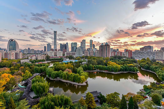 北京CBD团结湖公园图片素材免费下载
