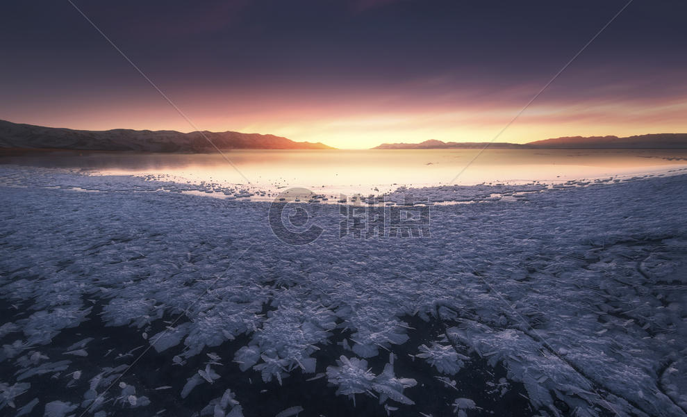 赛里木湖冰花图片素材免费下载