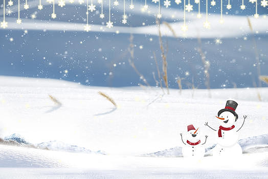 雪景雪人图片素材免费下载