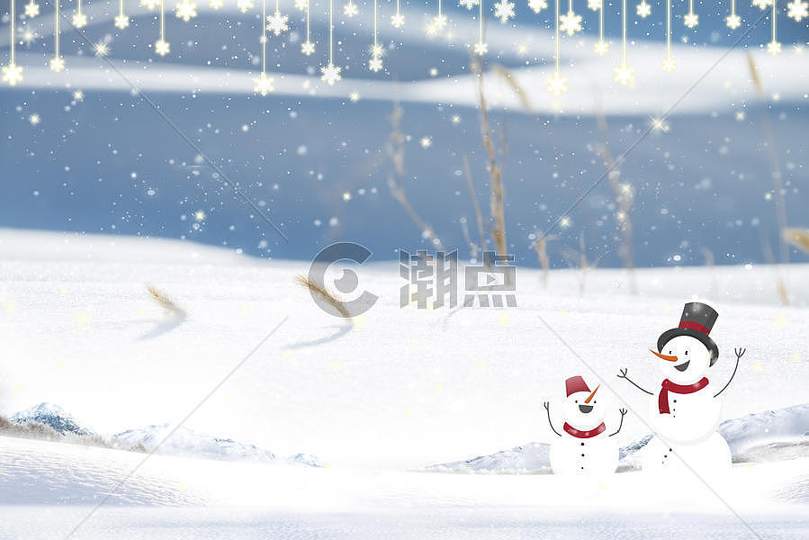 雪景雪人图片素材免费下载