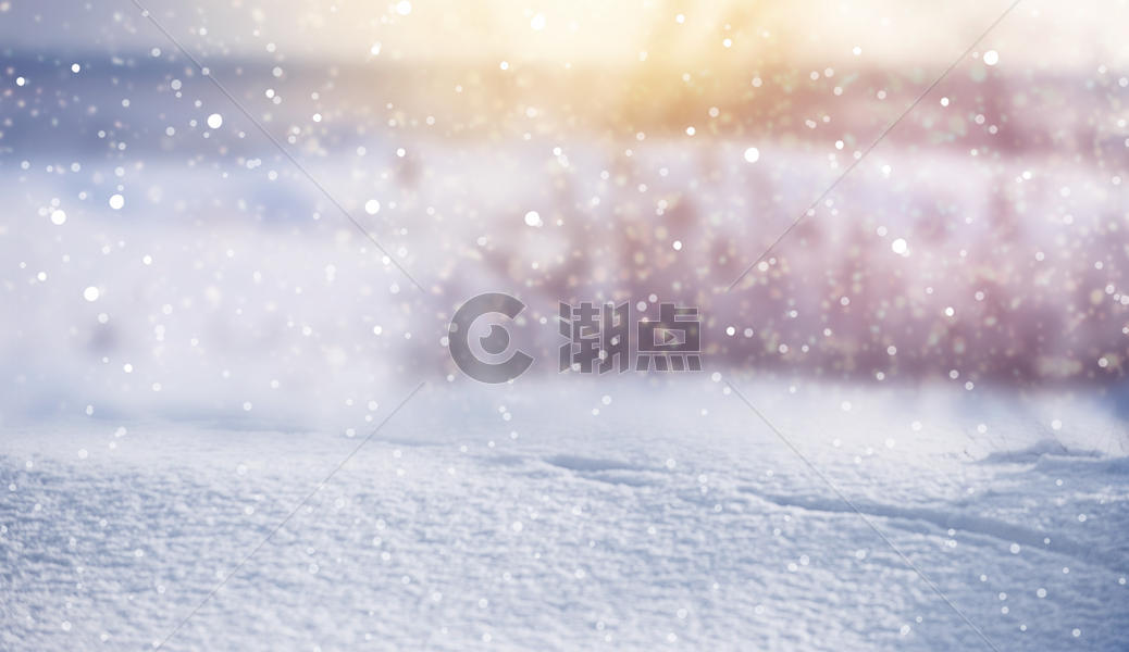 冬季下雪的场景图片素材免费下载