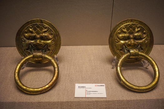 西安博物馆鎏金铜铺首图片素材免费下载
