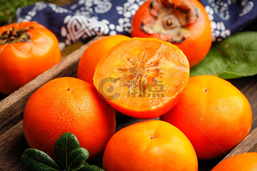 广西脆甜柿子图片素材免费下载