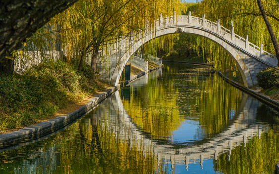 北京紫竹院公园拱桥图片素材免费下载