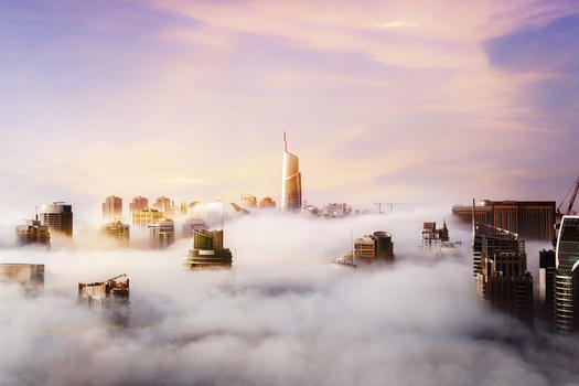 云中城市图片素材免费下载