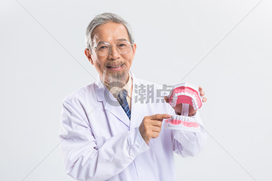 中医手拿牙齿模型图片素材免费下载