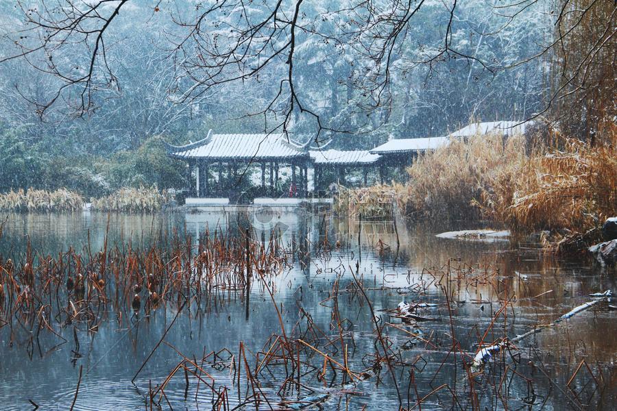 南京玄武湖冬景图片素材免费下载