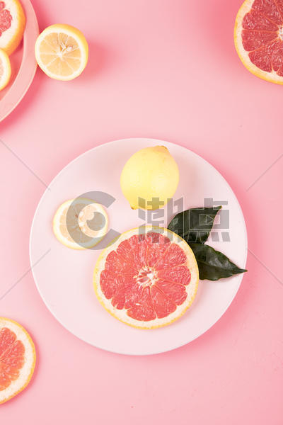 新鲜水果西柚柠檬图片素材免费下载