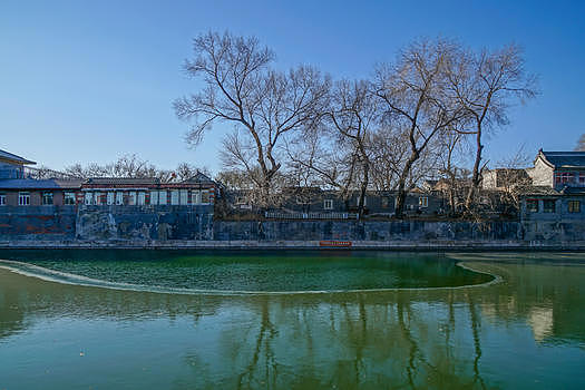 北京护城河冬日一景图片素材免费下载