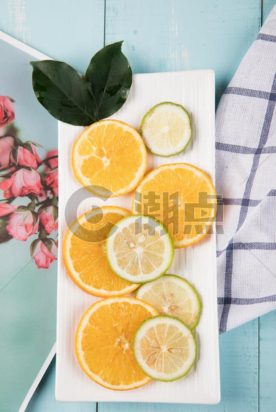 新鲜的橙子柠檬水果组合图片素材免费下载