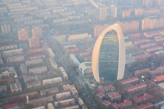 雾霾中的北京图片素材免费下载