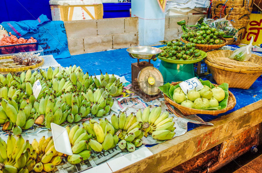 水果摊泰国小香蕉图片素材免费下载