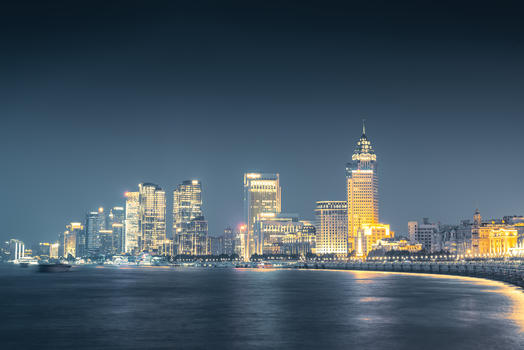 上海外滩夜色图片素材免费下载