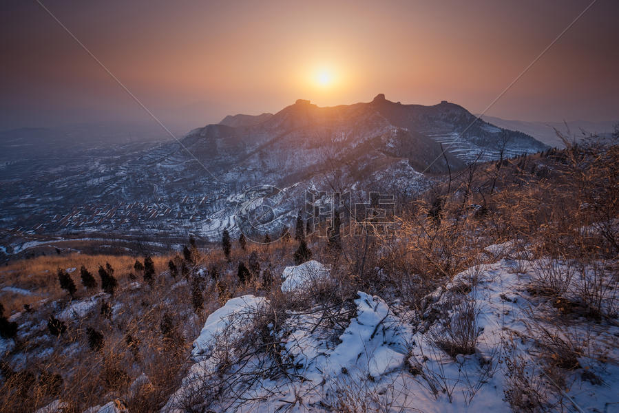 雪后沂蒙山景观图片素材免费下载
