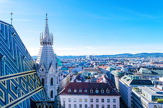奥地利维也纳俯视街景图片素材免费下载