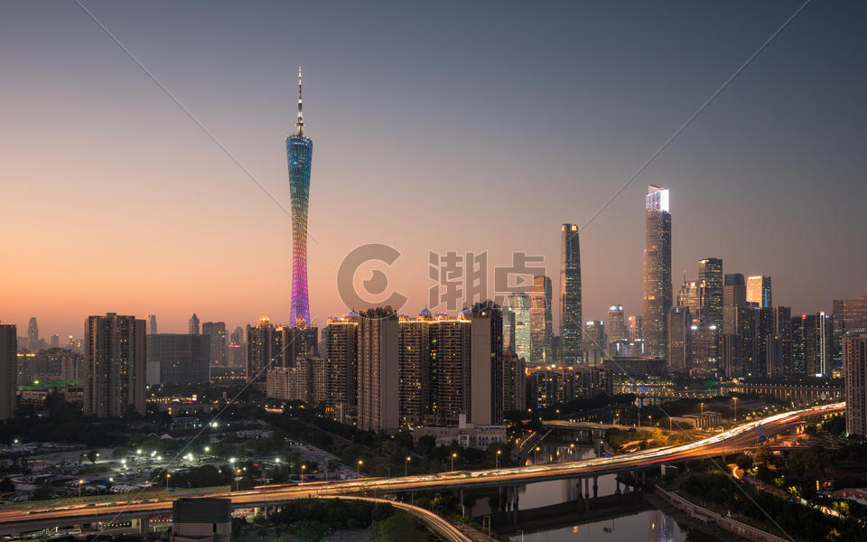 广州城市天际线图片素材免费下载