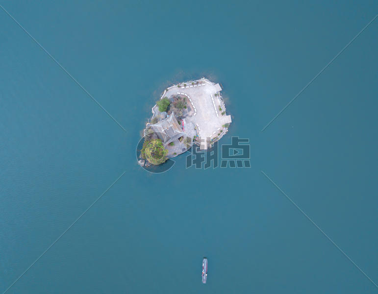 洱海普陀岛航拍图片素材免费下载