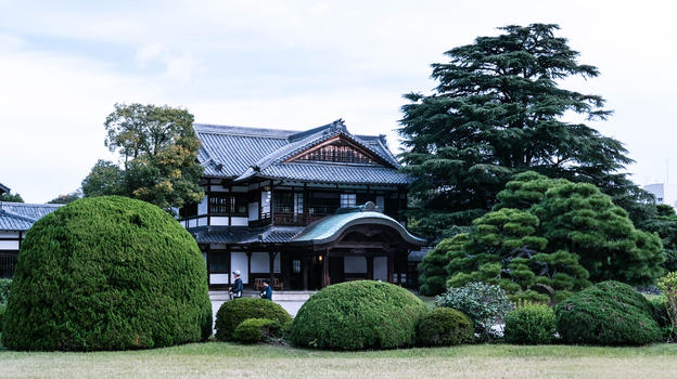 日本高松栗林公园内纪念馆图片素材免费下载