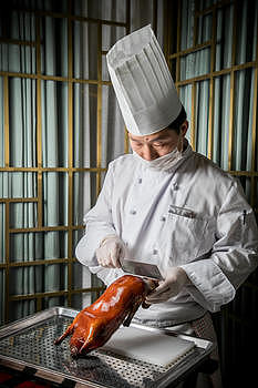 中国大厨片烤鸭图片素材免费下载