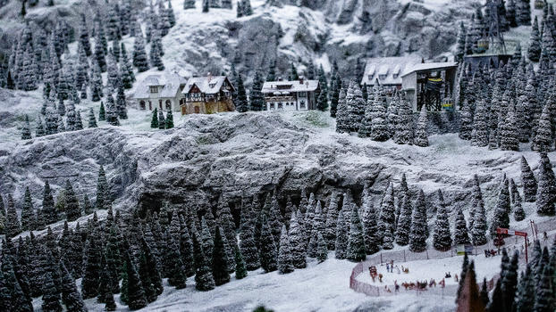小镇雪景图片素材免费下载