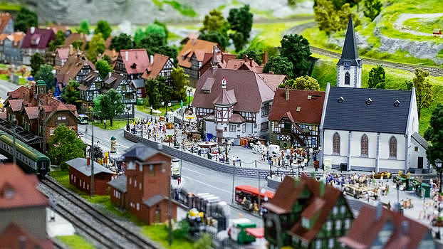 欧洲小镇模型图片素材免费下载