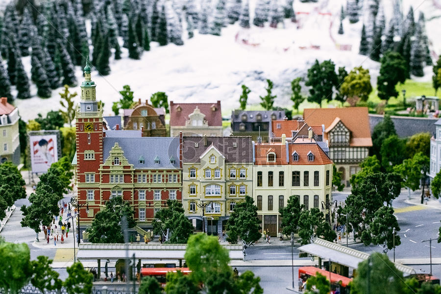 欧洲小镇模型图片素材免费下载