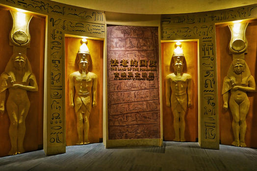 博物馆古埃及文明展上的埃及文化元素图片素材免费下载