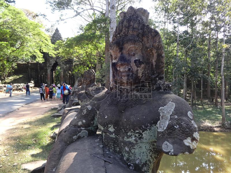 柬埔寨吴哥窟阿修罗石像图片素材免费下载