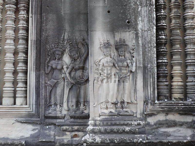 柬埔寨吴哥窟石雕图片素材免费下载