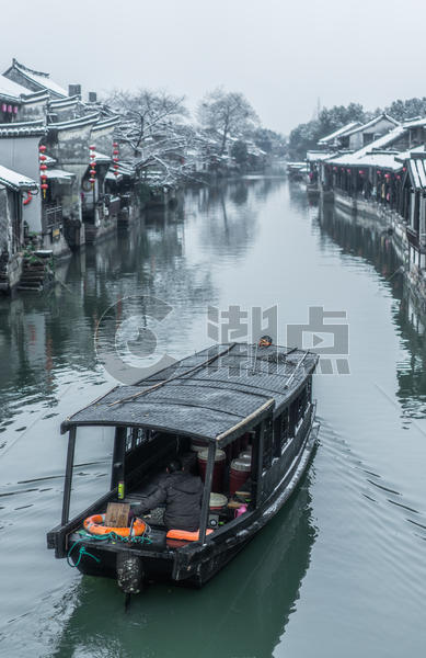 西塘雪景图片素材免费下载