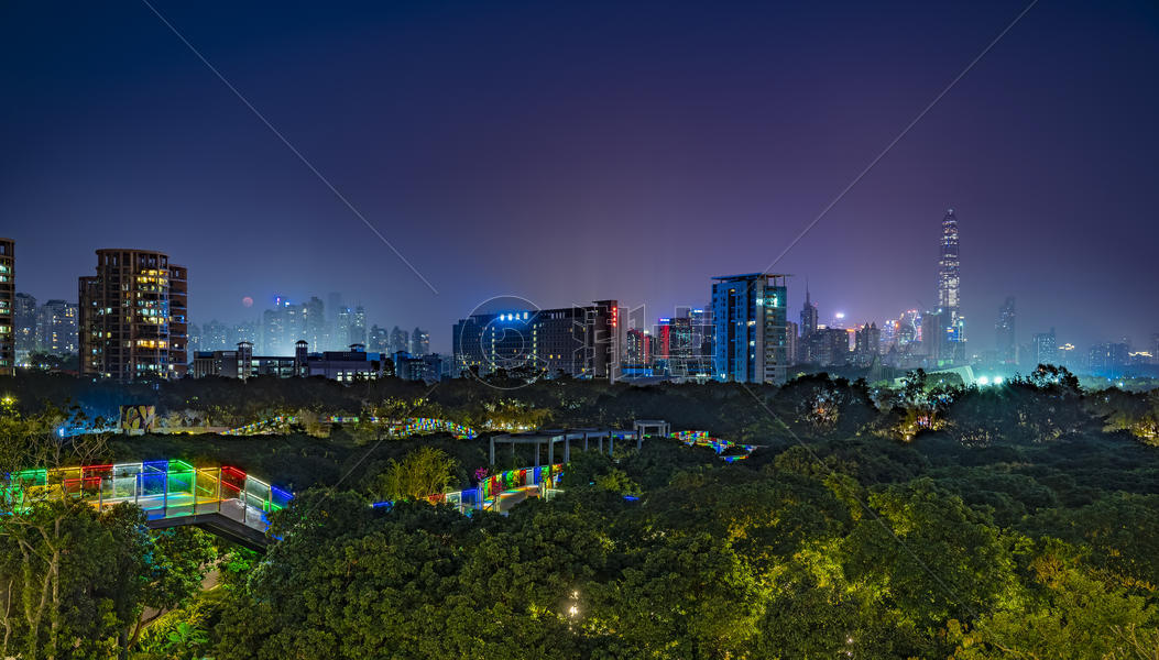 深圳香蜜公园夜景图片素材免费下载
