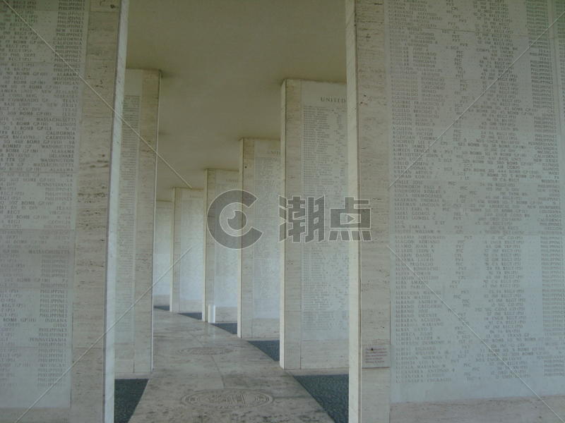 菲律宾二战公墓阵亡纪念碑刻廊图片素材免费下载