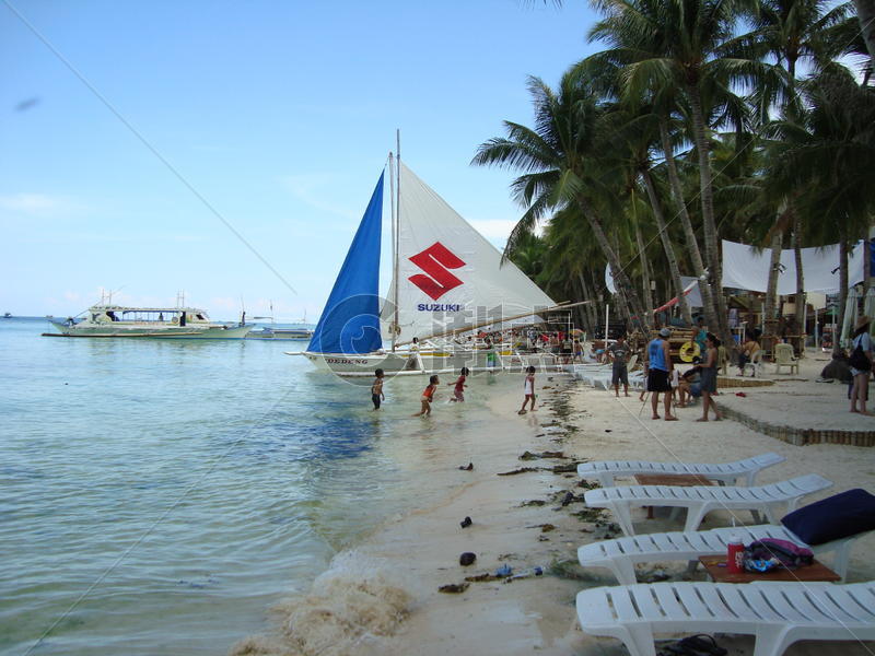 菲律宾长滩岛海滩图片素材免费下载