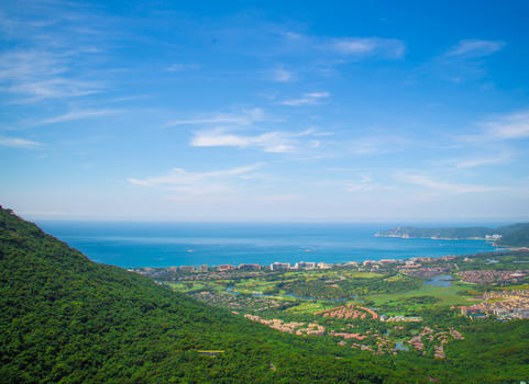 海南三亚亚龙湾远景图片素材免费下载