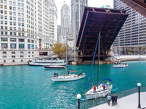 芝加哥城市帆船图片素材免费下载