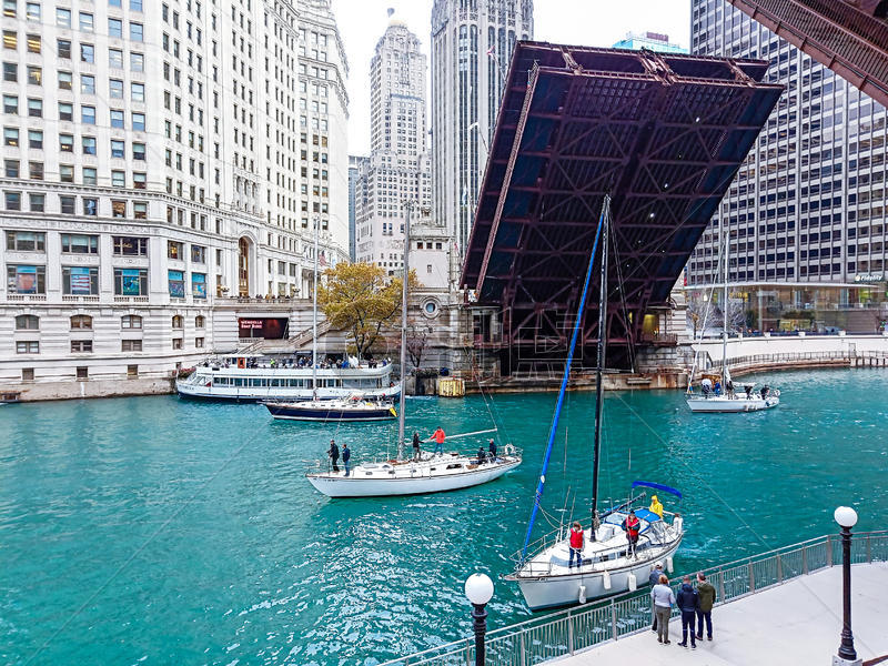 芝加哥城市帆船图片素材免费下载