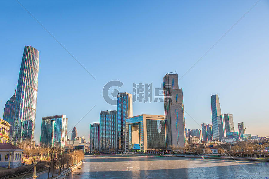 天津海河沿岸建筑图片素材免费下载