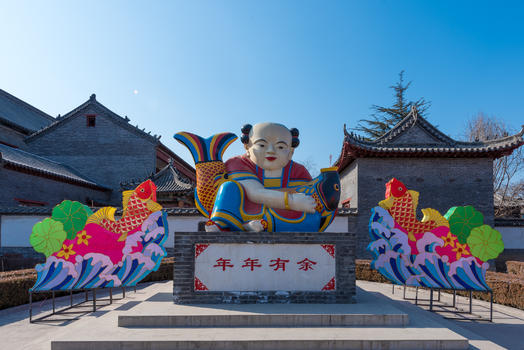 潍坊杨家埠民俗雕塑图片素材免费下载