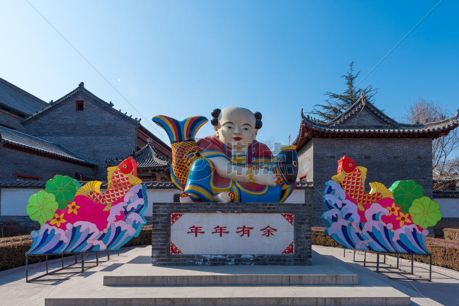 潍坊杨家埠民俗雕塑图片素材免费下载